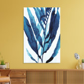 Blauwe schijf I Canvas Afdruk (Insitu (Woonkamer))