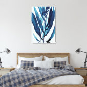Blauwe schijf I Canvas Afdruk (Insitu (Slaapkamer))