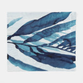 Blauwe schijf I Fleece Deken (Voorkant (Horizontaal))