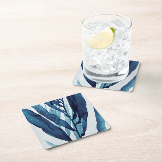 Blauwe schijf I Kartonnen Onderzetters (Insitu)