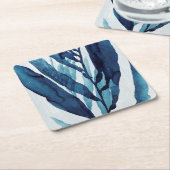 Blauwe schijf I Kartonnen Onderzetters (Schuin)