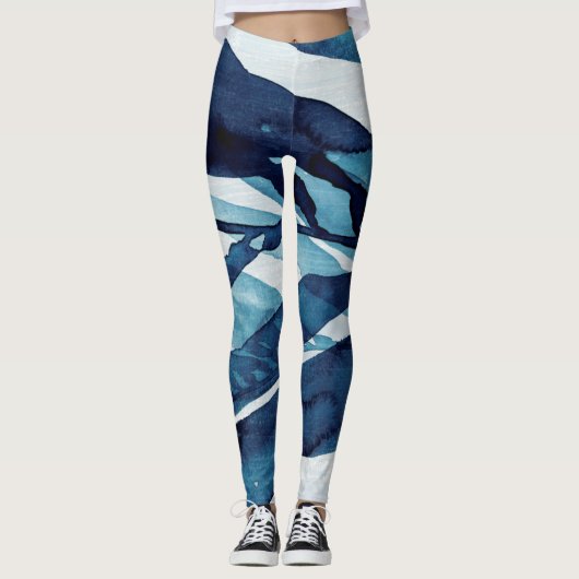 Blauwe schijf I Leggings (Voorkant)