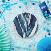 Blauwe schijf I Papieren Bordje (Feest)