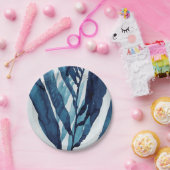 Blauwe schijf I Papieren Bordje (Feest)