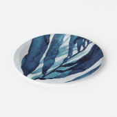 Blauwe schijf I Papieren Bordje (Gekanteld)