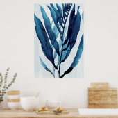 Blauwe schijf I Poster (Keuken)