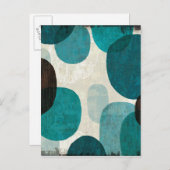 Blauwe schijven briefkaart (Voorkant / Achterkant)