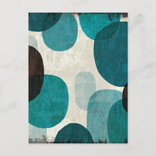 Blauwe schijven briefkaart (Voorkant)