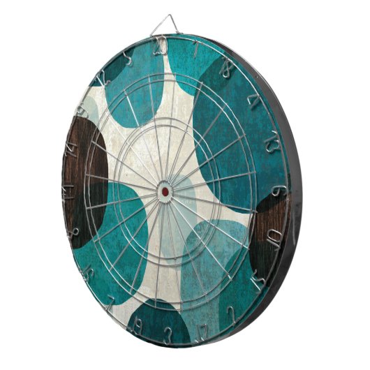 Blauwe schijven dartbord (Voorkant Rechts)