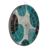 Blauwe schijven dartbord (Voorkant Links)