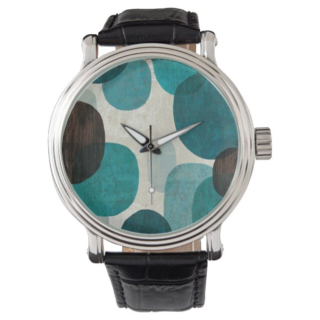 Blauwe schijven horloge (Voorkant)