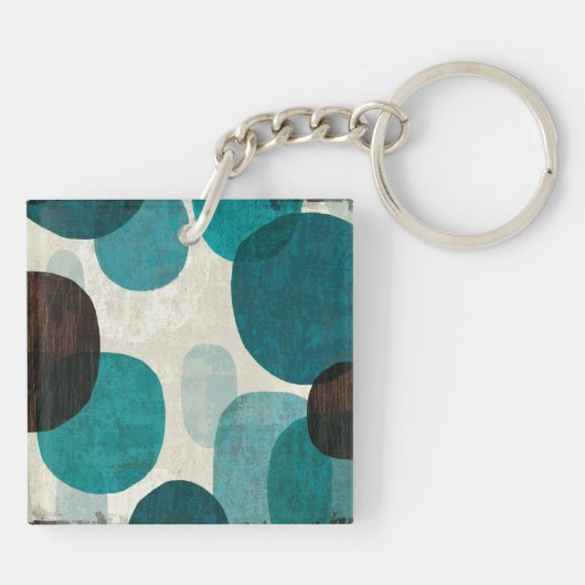 Blauwe schijven sleutelhanger (Achterkant)