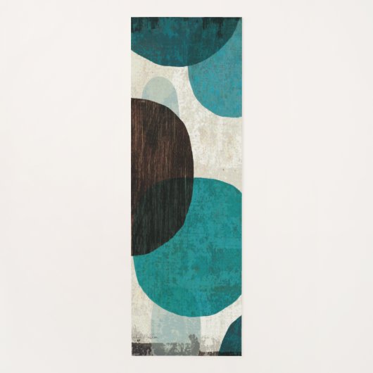 Blauwe schijven yogamat (Voorkant)