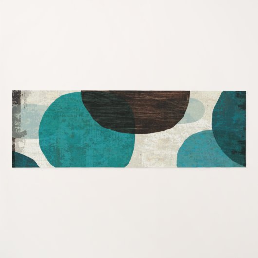 Blauwe schijven yogamat (Voorkant (horizontaal))