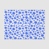 Blauwe schilder Splatter Joodse sterren Tissuepapier (Voorkant)