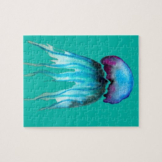 Blauwe schilderij legpuzzel (Horizontaal)