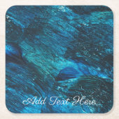 Blauwe schilderpenseelstreken kartonnen onderzetters (Voorkant)