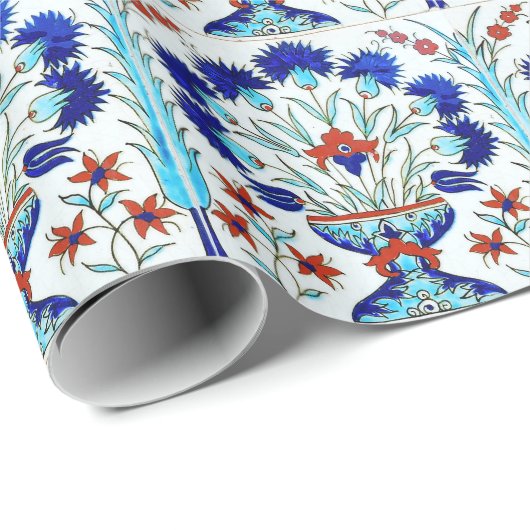 Blauwe schildklierzink cadeaupapier (Rol Hoek)