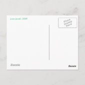 Blauwe schildpad briefkaart (Achterkant)