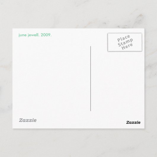 Blauwe schildpad briefkaart (Achterkant)