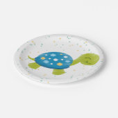 Blauwe schildpad Confetti Party Bord (Gekanteld)