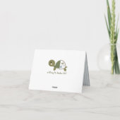 BLAUWE schildpad in luiers Baby shower Bedankt Opm (Achterkant)