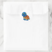 Blauwe schildpad sticker (Tas)