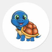 Blauwe schildpad sticker (Voorkant)