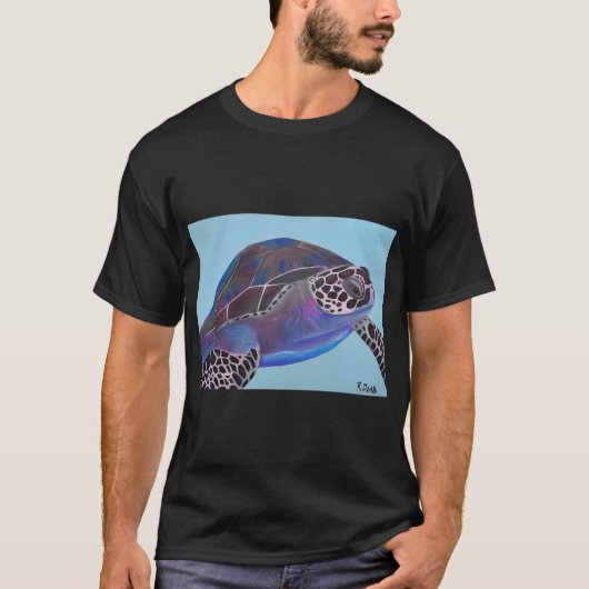 Blauwe Schildpad T-shirt (Voorkant)