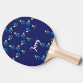 blauwe schildpad tafeltennisbatje (Zijkant)