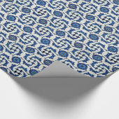 Blauwe schildpadden cadeaupapier (Hoek)