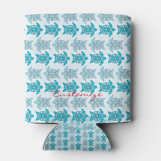 Blauwe schildpadden die Thunder_Cove zwemmen Blikjeskoeler (Achterkant)