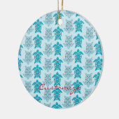 Blauwe schildpadden die Thunder_Cove zwemmen Keramisch Ornament (Links)
