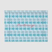 Blauwe schildpadden die Thunder_Cove zwemmen Tissuepapier (Voorkant)