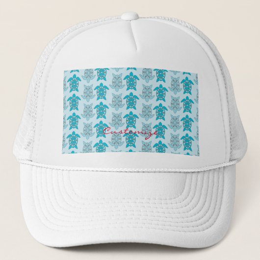 Blauwe schildpadden die Thunder_Cove zwemmen Trucker Pet (Voorkant)