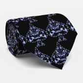 Blauwe schildschedel stropdas (Opgerold)
