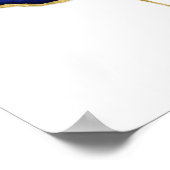 Blauwe schoft en gouden drifkunst poster (Hoek)