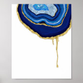 Blauwe schoft en gouden drifkunst poster (Voorkant)