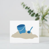 Blauwe schokdemper briefkaart (Staand voorkant)