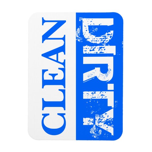 Blauwe Schone en Vuile Vaatwasser Magneet (Verticaal)