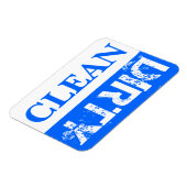 Blauwe Schone en Vuile Vaatwasser Magneet (Linkerzijde)