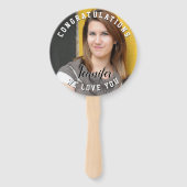 Blauwe School kleuren, 2020 gepersonaliseerd Afstu Handwaaier (Achterkant)