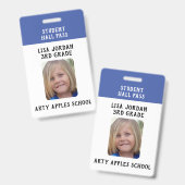 Blauwe School leraar of student Badge (Voor- en achterkant)