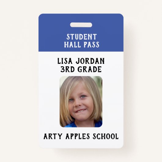 Blauwe School leraar of student Badge (Voorkant)