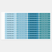 Blauwe schoolkledinglabels voor kinderen labels (Vel)