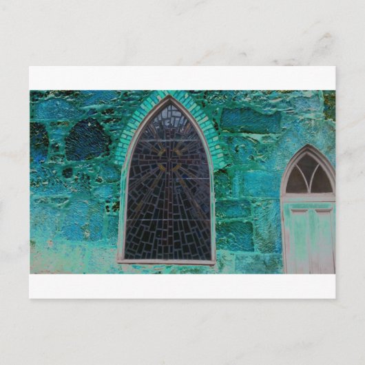 Blauwe schoonheid briefkaart (Voorkant)