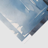 Blauwe schoonheid jaren '20 Moulin Rouge Raven Hai Tissuepapier (Detail)