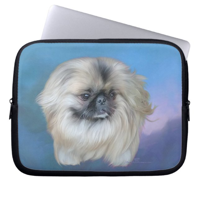 Blauwe schoonheid laptop sleeve (Voorkant)