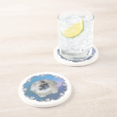 Blauwe Schoonheid Zandsteen Onderzetter (Zijkant)