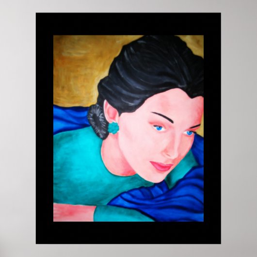 blauwe schors poster (Voorkant)